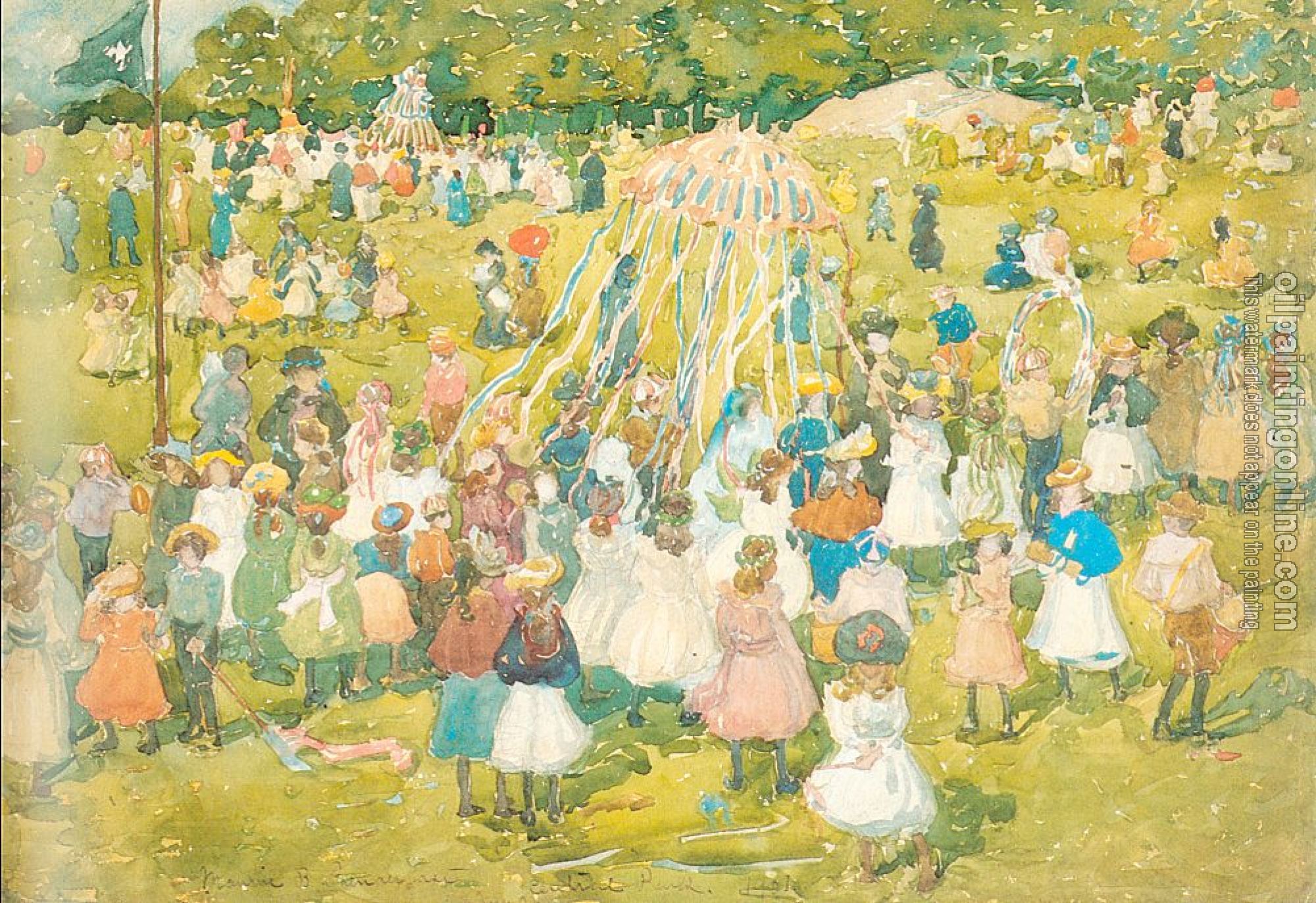 Prendergast, Maurice Brazil - May Day, Central Park